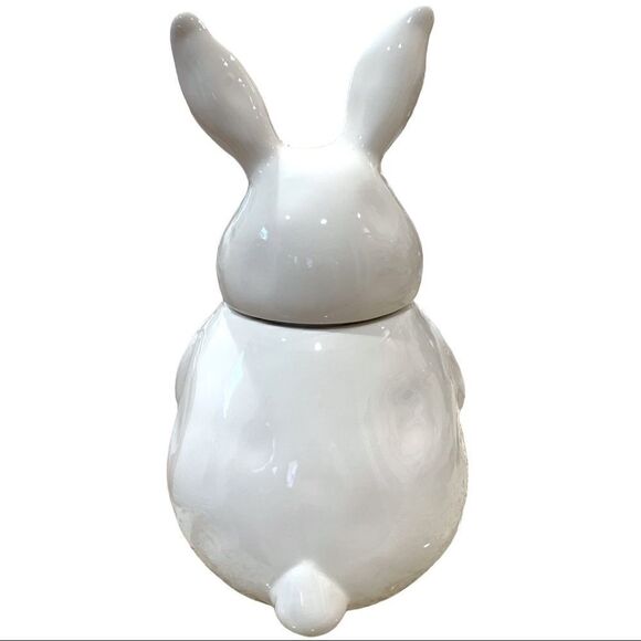 Rae Dunn VHTF Large Ceramic BUNNY LOVE Canister - Picture 6 of 7